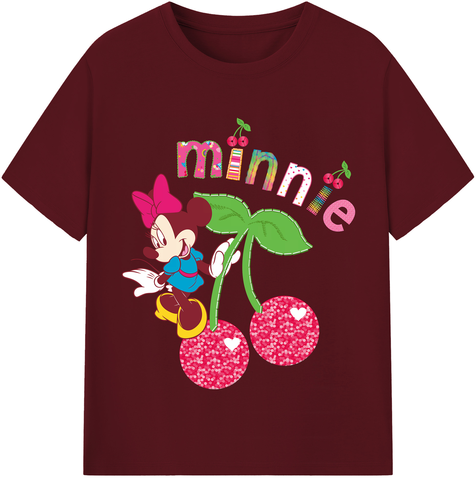 （画像用） ミッキーマウス Mickey Mouse 綿100％半袖Tシャツ（フロントプリント）